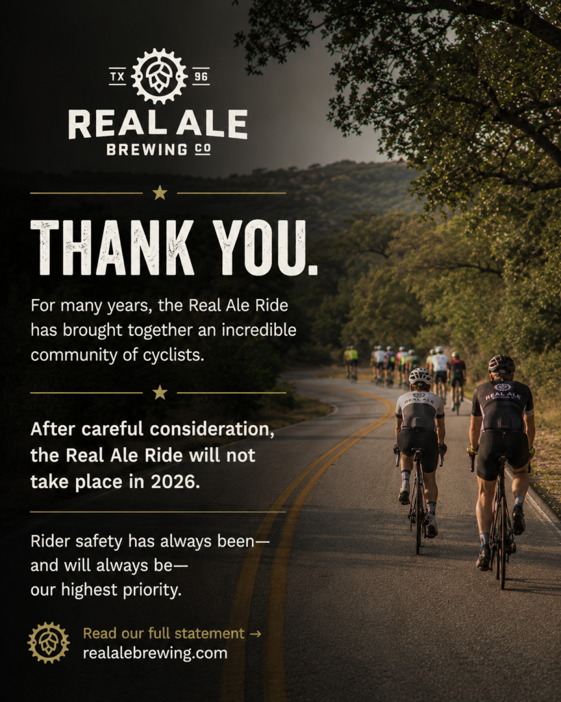 2026 Real Ale Ride Announcement